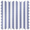 Lace Stripes, Sapphire - Motorised Roman Blind